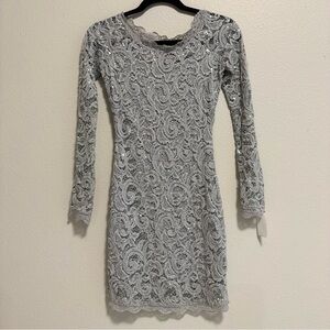 Silver Lace Dress